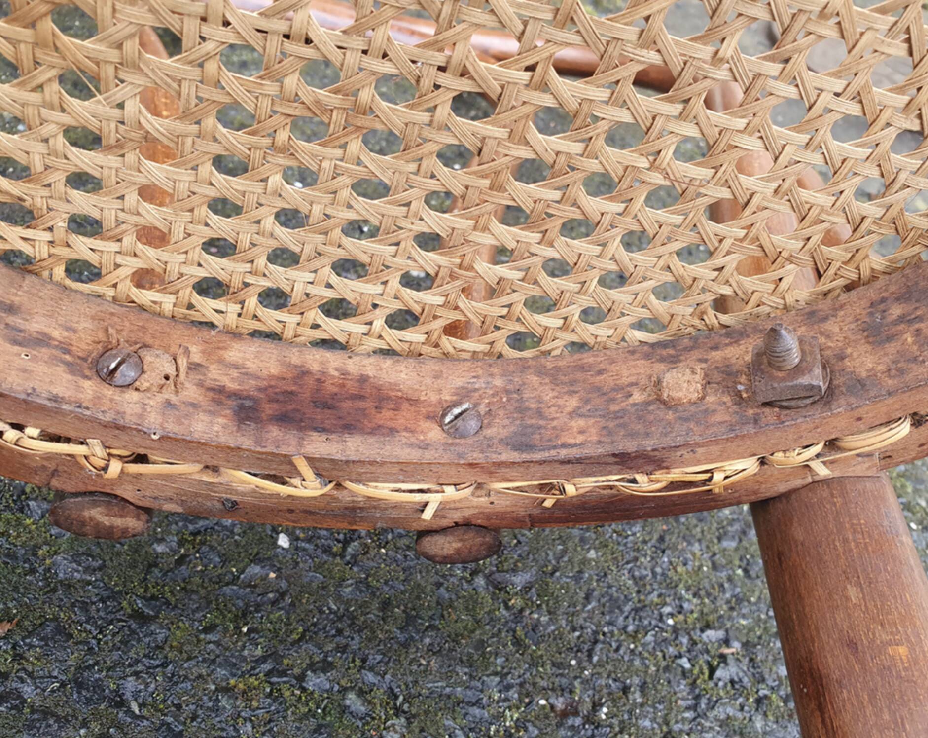 Brune 1904 bistro chair, curved wood, dark oak