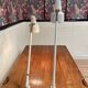 Paire de grandes lampes industrielles modulables 1950.