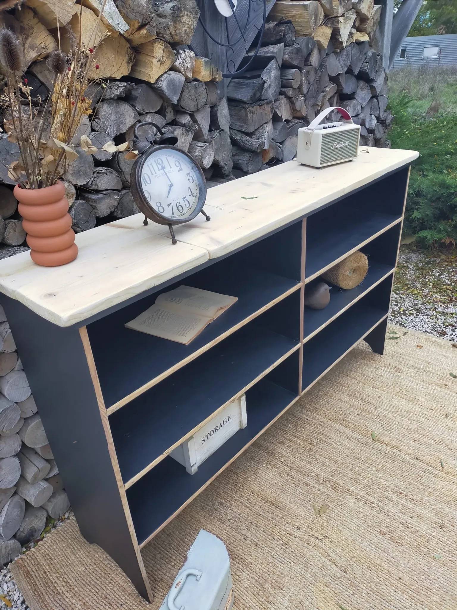 Wooden locker workbench
