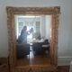 Grand miroir ancien monumental 185x145 bois doré glace biseautée style