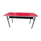 Metal and laminate table red