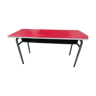 Table en métal et stratifié rouge