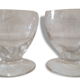 2 glasses blown and carved