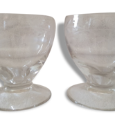 2 verres soufflés et ciselés