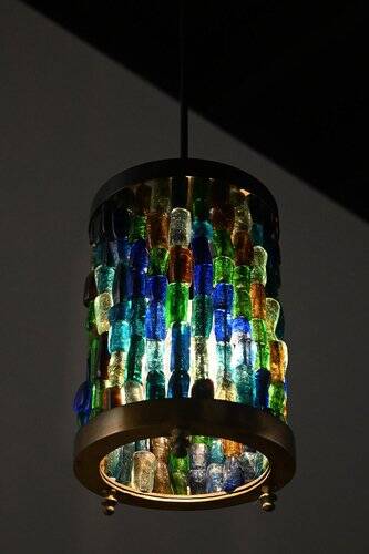 Lustre vintage en laiton