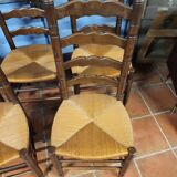 Set of 5 Picardy dining room chairs