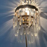 Wall lamp glass, brass, 50s