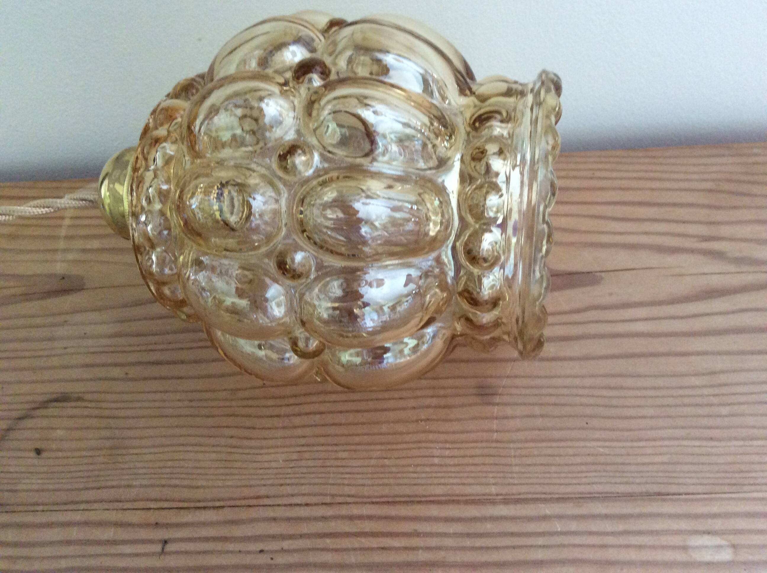 Glass globe pendant light