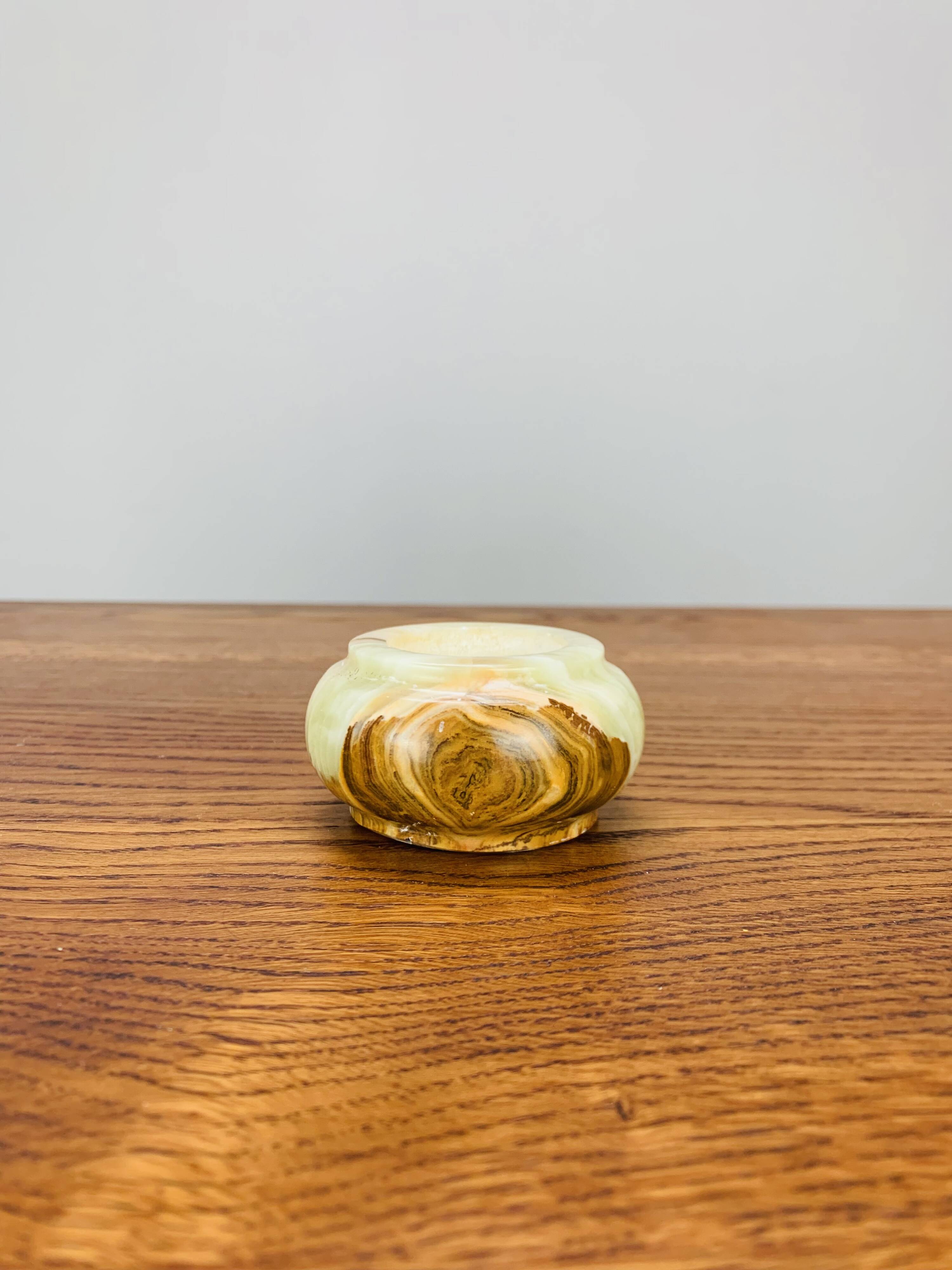 Vintage onyx stone candle holder