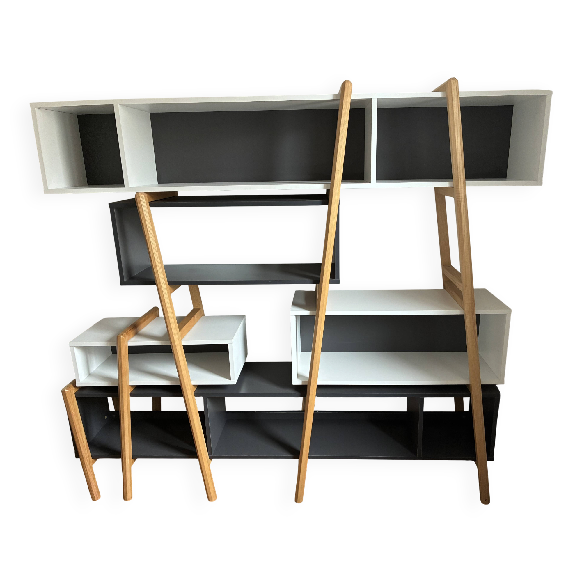 Modular Library Wood Tang Design x Miliboo – Designers Thomas Mandor
