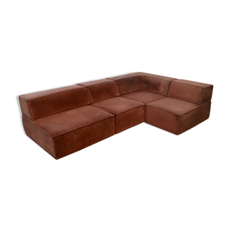 COR Trio brown modular sofa by Team Form AG, 1970s