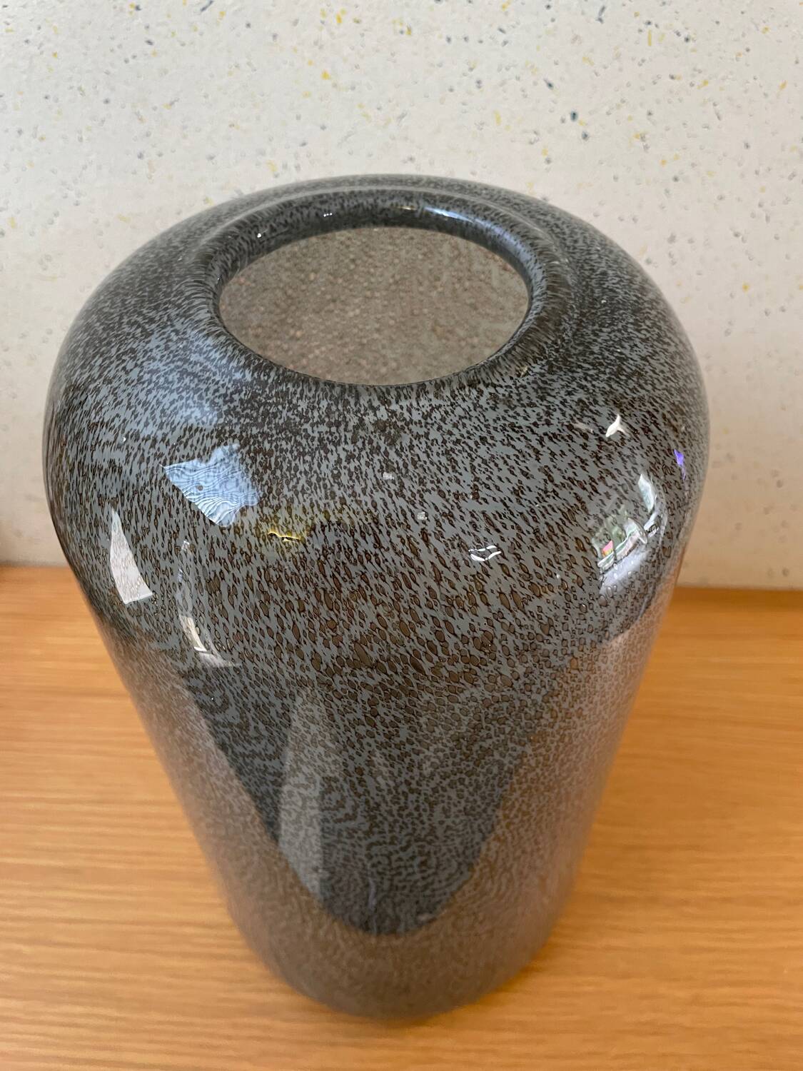 Mouth blown Murano glass vase