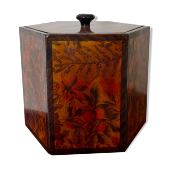 Ice bucket in lacquered wood 1970.