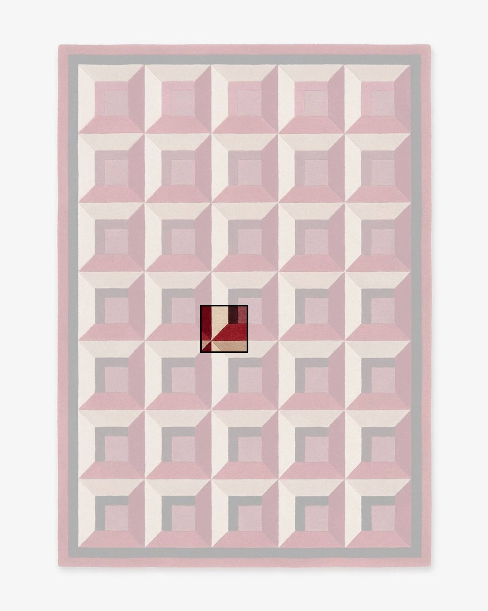 Dante rug, hand-tufted wool, carmine red, 170 x 240 cm - Rugier