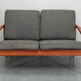 Canapé 2 places en teck Paper Knife de Kai Kristiansen des années 1960, Danemark