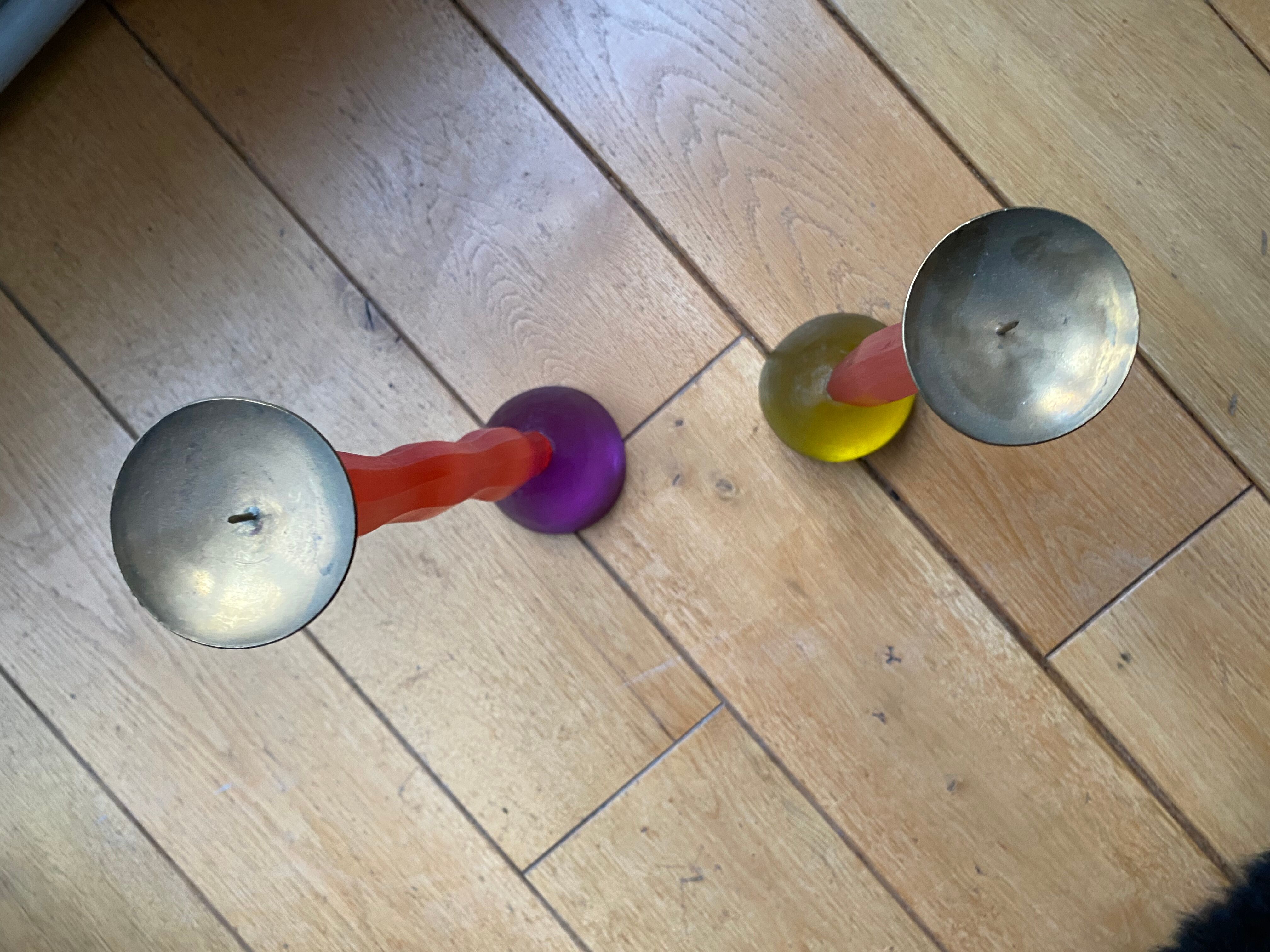 Migeon and Migeon pair of Benazir candle holders