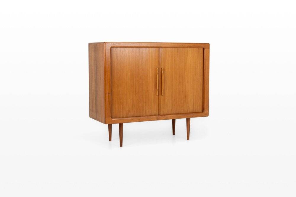 Danish teak sideboard with tambour doors, 1960s