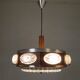 Vintage Lakro pendant light with 9 oval glass panels and 1 round glass panel, 1970s