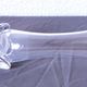 Vintage trumpet vase in crystal signed Daum France 21cm