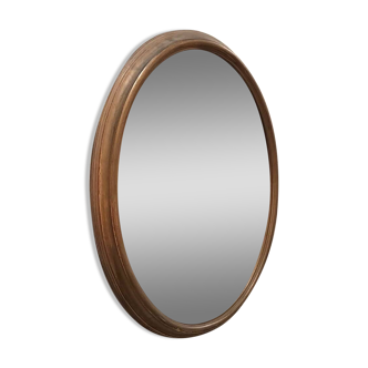 Vintage Oval Gold Mirror 80 cm – Elegant Wide Frame