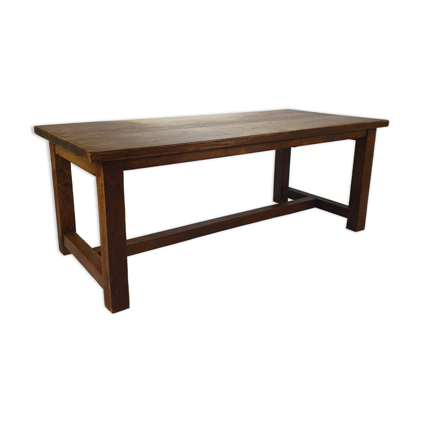 Mid Century Modernist Solid Oak Dining Table, 1960's