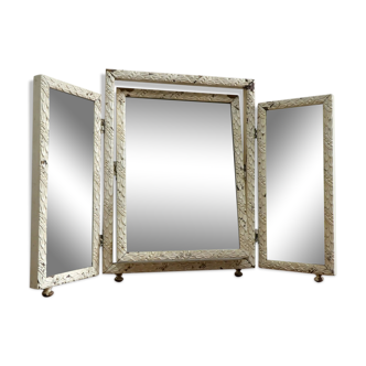 Art Nouveau triptych mirror