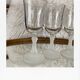 Set de 4 petits verres à pied verre transparent et dépoli