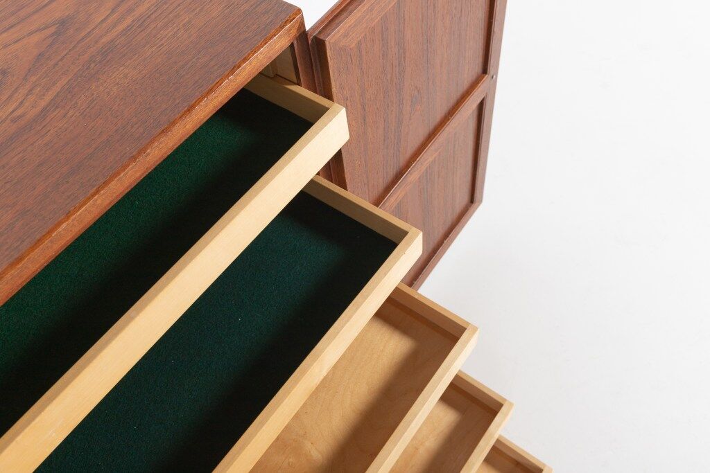 Set of 3 teak cabinets by Tove and Edvard Kindt-Larsen for Thorald Madsen, 1950s