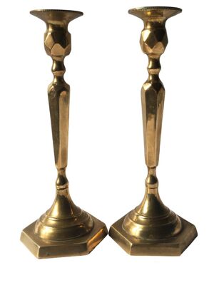 bougeoirs en laiton massif