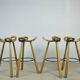 Special vintage brutalist SPANISH Marbella bar stools, 1970s Spain
