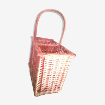 Basket, 2 compartments for wine bottles