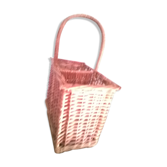 Basket, 2 compartments for wine bottles