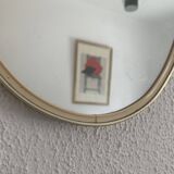 Miroir vintage 1960 rétroviseur asymétrique forme libre - 40 x 26 cm