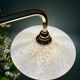 Vintage glass wall lamp with a curved arm from Clichy, white.