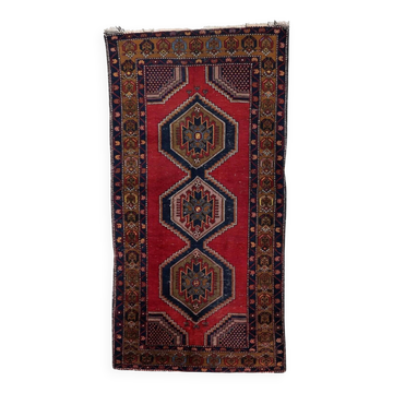 Handmade antique Turkish Anatolian rug 115cm x 218cm, 1920s