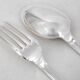 Christofle Atlas model, 10 dessert cutlery sets, 20 pieces, Art Deco, 17.8 cm