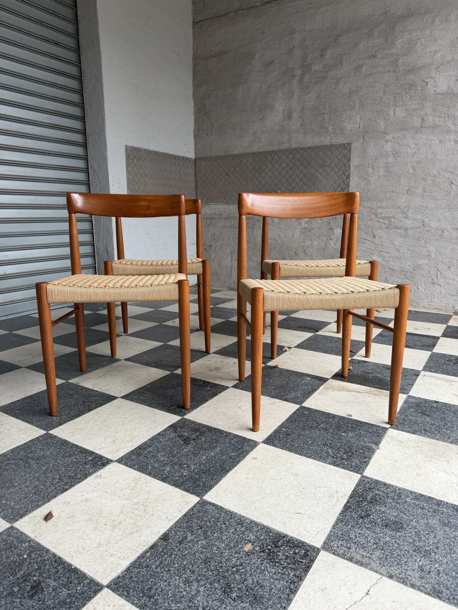 Set of 4 HW Klein chairs for Bramin