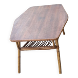 Table basse rotin années 60