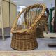 Fauteuil vintage enfant en osier tressé