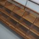 Antique British maple & hardwood haberdashery cabinet or shop counter, 1930s