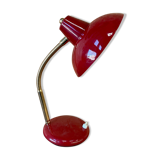 Vintage burgundy red table lamp - 1950s