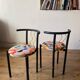 Metal tubular chairs Memphis 1980s