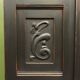 Black painted linen press wardrobe