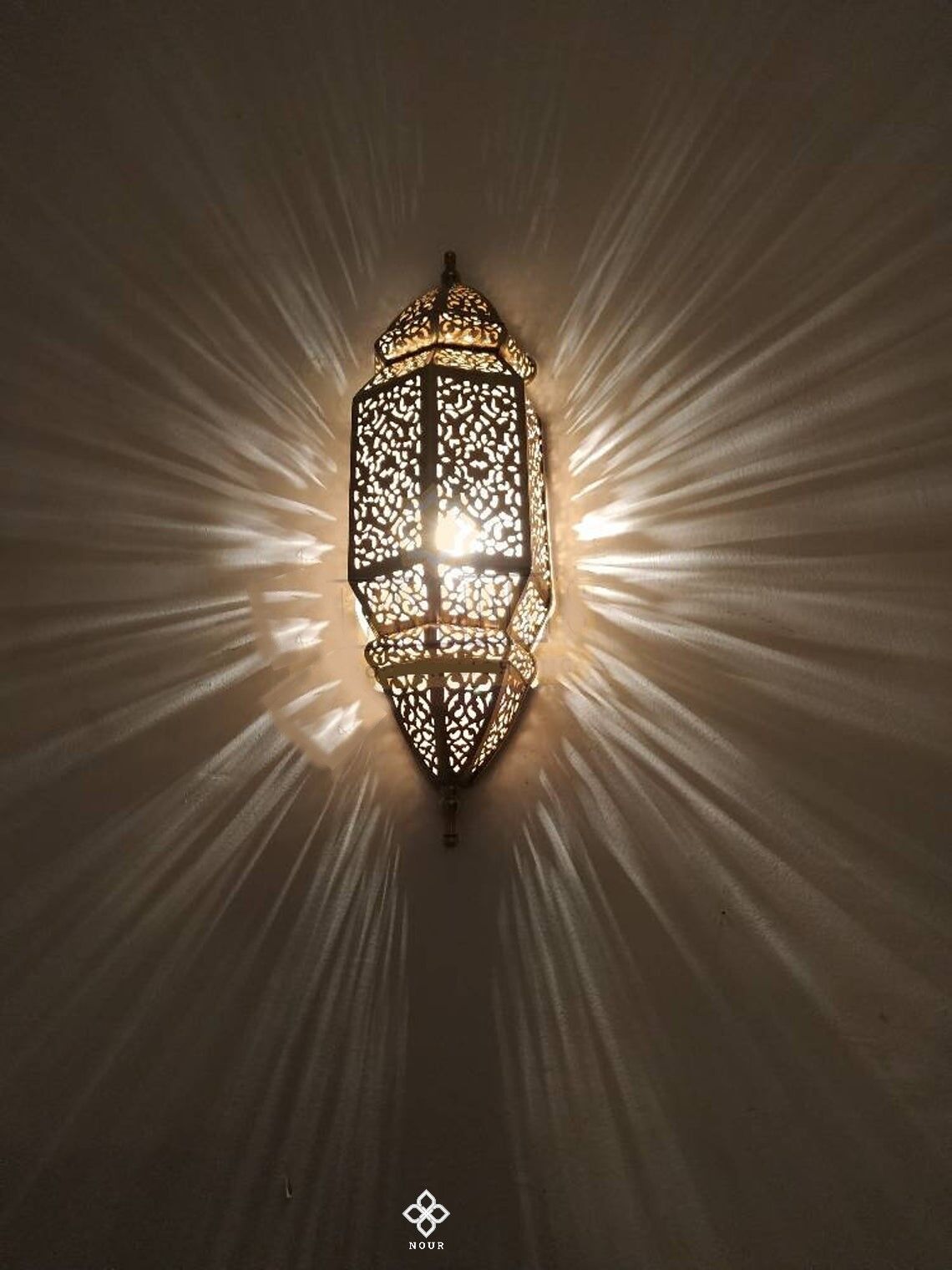 Moroccan Wall Lights Lamp - Handcrafted Copper & Brass Sconce