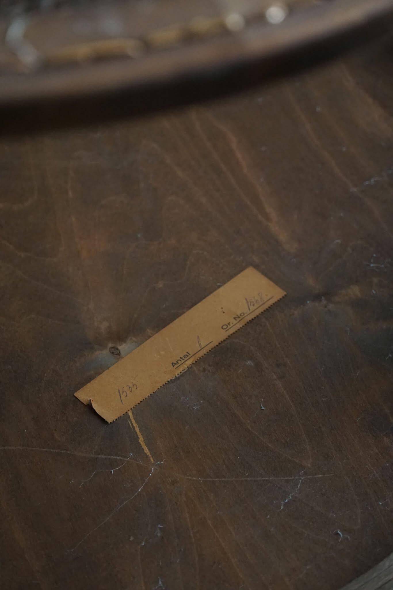 Modern Danish, Lacquered Beech Side Table, Fritz Hansen, "Model 1535", 1940s