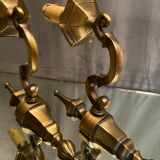 Pair of Louis XIV style brass sconces