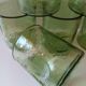 6 verres bullés vert