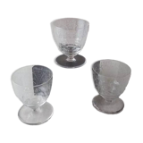 Lot of old small alcohol glasses, Lulli, in Baccarat crystal, signed
