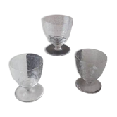 Lot of old small alcohol glasses, Lulli, in Baccarat crystal, signed