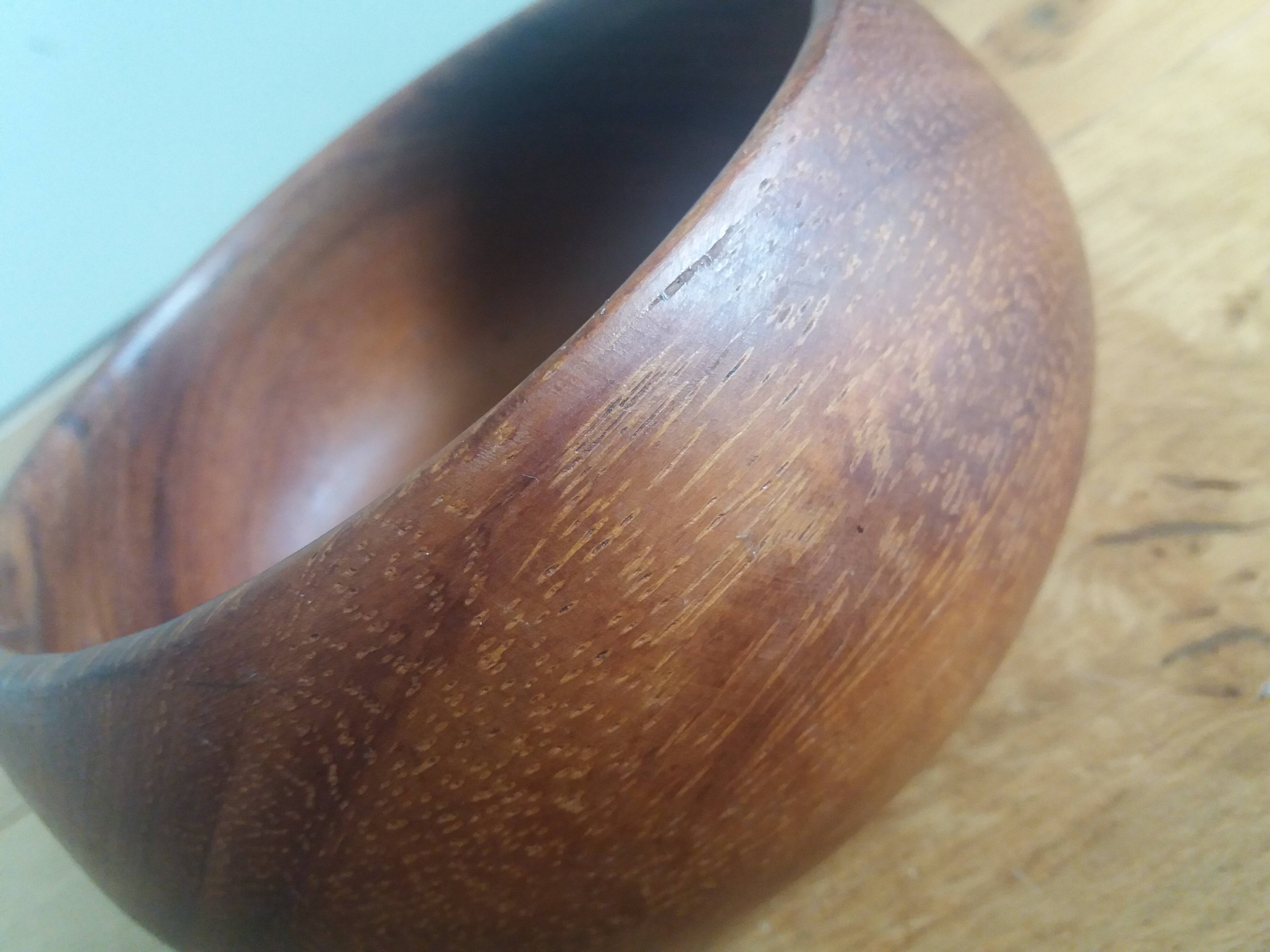 Turned wood bowl
